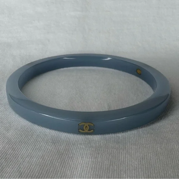 RARE Chanel Blue & Black Bangle Set - Picture 7 of 15